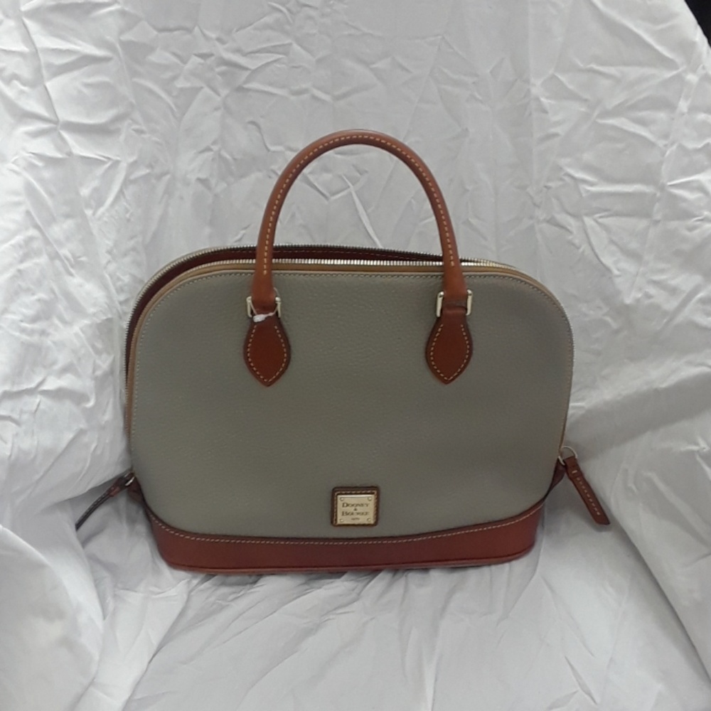 Dooney & Bourke smoke zip zip satchel.